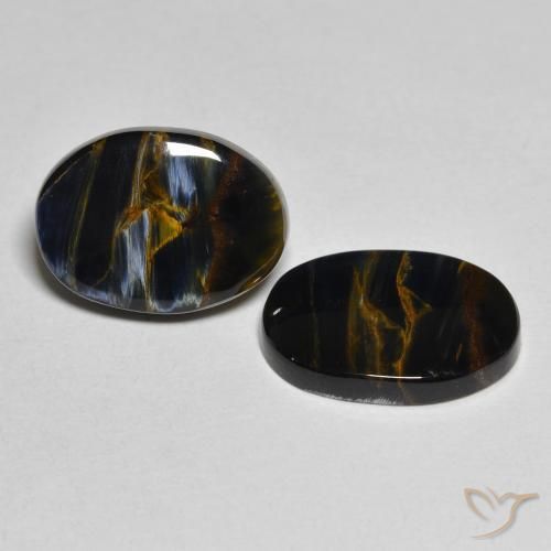 Gemas de Pietersita Multicolor natural de 5.37 ct, Ovalada, Opaco