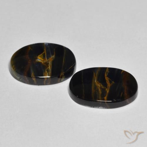 Gemas de Pietersita Multicolor natural de 5.37 ct, Ovalada, Opaco