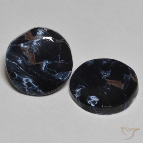 Gemas de Pietersita Multicolor natural de 5.05 ct, Redondo, Opaco