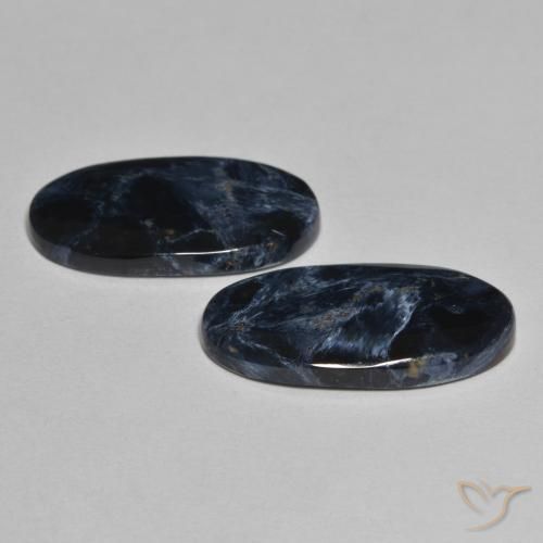 Gemas de Pietersita Multicolor natural de 7.77 ct, Ovalada, Opaco