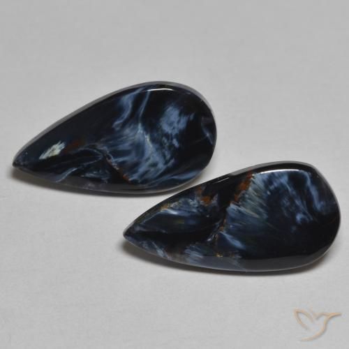 5.89ctw Natural Multicolor Pietersita, En forma de pera, Opaco