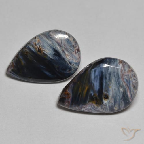 5.95ctw Natural Multicolor Pietersita, En forma de pera, Opaco