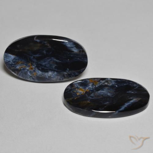 Gemas de Pietersita Multicolor natural de 19.30 ct, Ovalada, Opaco