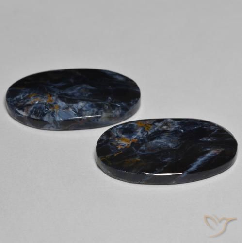 Gemas de Pietersita Multicolor natural de 19.30 ct, Ovalada, Opaco