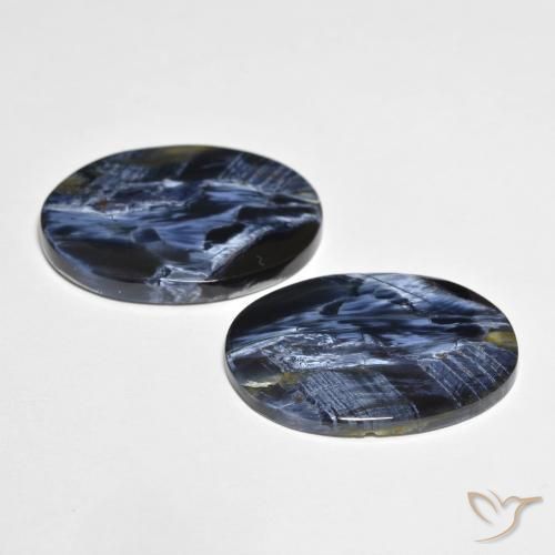 Gemas de Pietersita Multicolor natural de 16.26 ct, Ovalada, Opaco