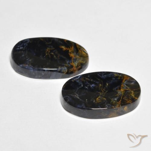 Gemas de Pietersita Multicolor natural de 8.84 ct, Ovalada, Opaco