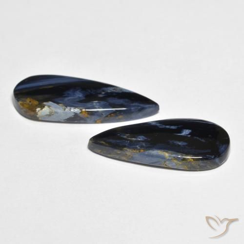 Gemas de Pietersita Multicolor natural de 5.47 ct, En forma de pera, Opaco