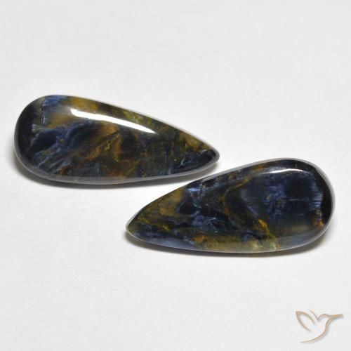 4.33ctw Natural Multicolor Pietersita, En forma de pera, Opaco