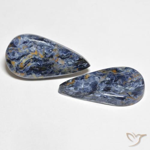 Gemas de Pietersita Multicolor natural de 10.36 ct, En forma de pera, Opaco