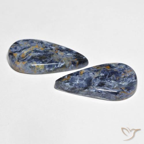 Gemas de Pietersita Multicolor natural de 10.36 ct, En forma de pera, Opaco