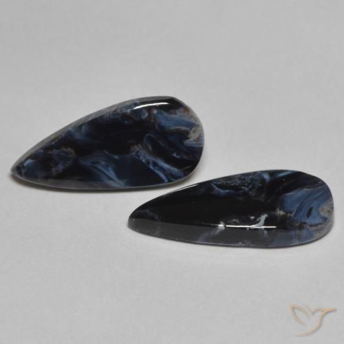 Gemas de Pietersita Multicolor natural de 3.40 ct, En forma de pera, Opaco
