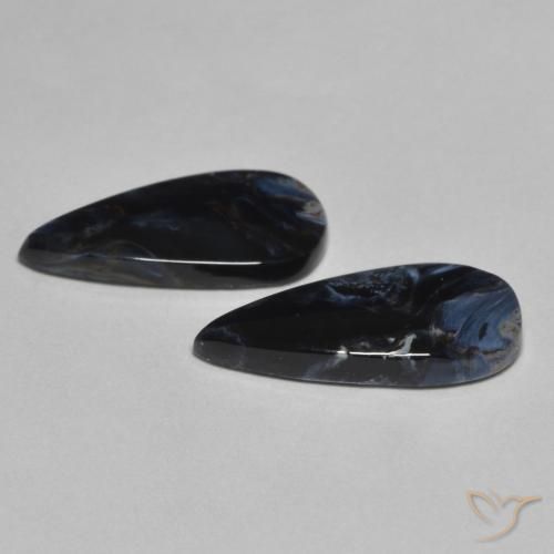 Gemas de Pietersita Multicolor natural de 3.40 ct, En forma de pera, Opaco