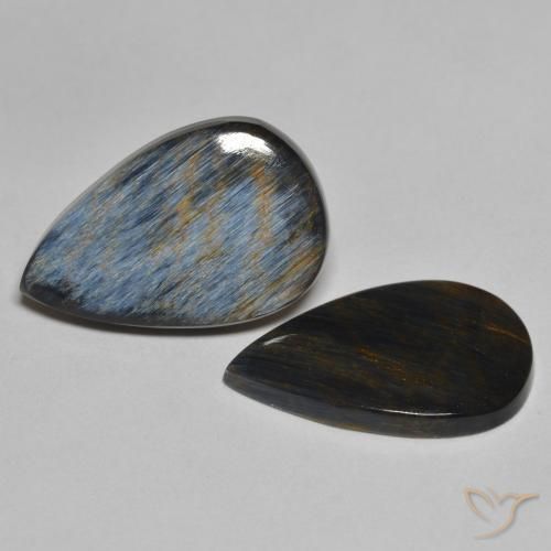 Gemas de Pietersita Multicolor natural de 8.20 ct, En forma de pera, Opaco