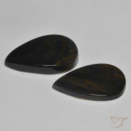 Gemas de Pietersita Multicolor natural de 8.20 ct, En forma de pera, Opaco