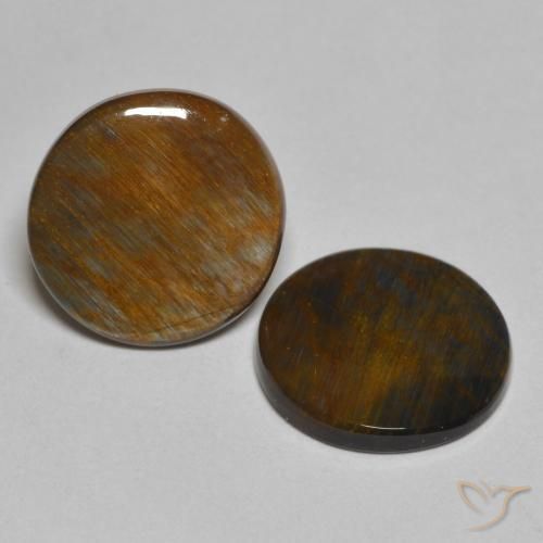 Gemas de Pietersita Multicolor natural de 4.27 ct, Redondo, Opaco