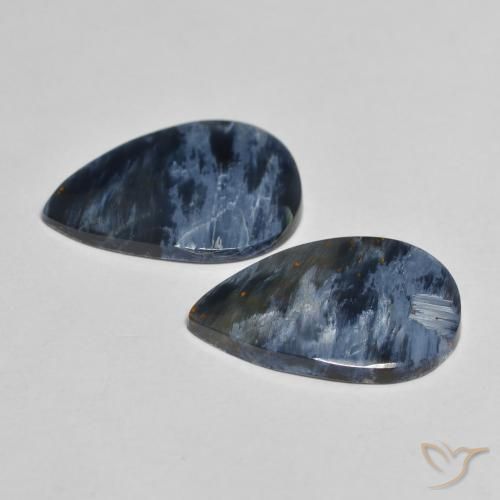 Gemas de Pietersita Multicolor natural de 7.34 ct, En forma de pera, Opaco