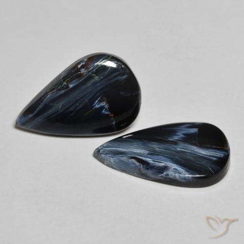Gemas de Pietersita Multicolor natural de 5.25 ct, En forma de pera, Opaco