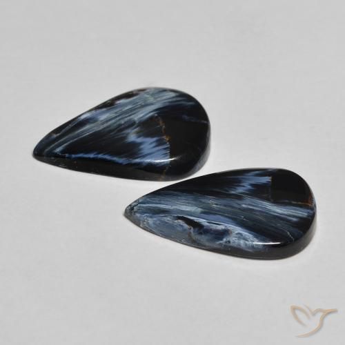 Gemas de Pietersita Multicolor natural de 5.25 ct, En forma de pera, Opaco