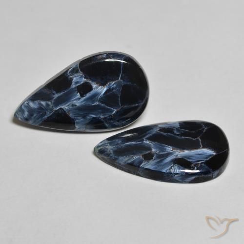 Gemas de Pietersita Multicolor natural de 9.55 ct, En forma de pera, Opaco