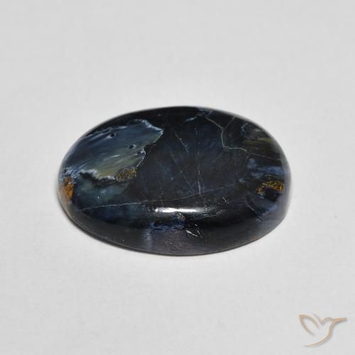 Pietersita Multicolor natural de 5.56 ct, Ovalada, Opaco