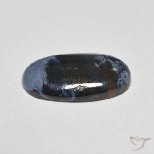 Pietersita Multicolor natural de 4.76 ct, Ovalada, Opaco