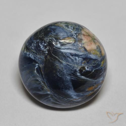 6.82ct Natural Multicolor Pietersita, Redondo, Opaco