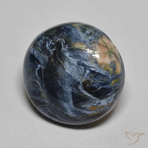 Pietersita Multicolor natural de 6.82 ct, Redondo, Opaco