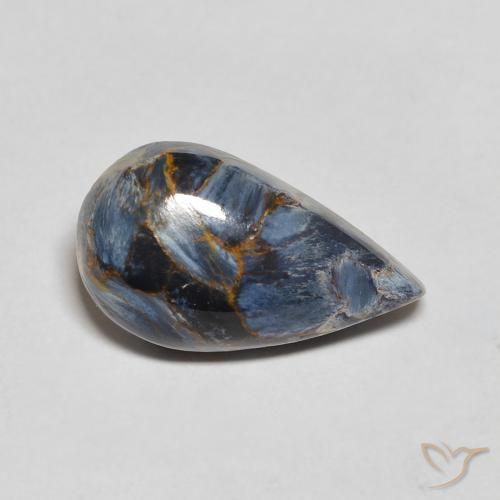 Pietersita Multicolor natural de 3.22 ct, En forma de pera, Opaco