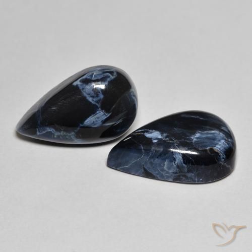 Gemas de Pietersita Multicolor natural de 8.92 ct, En forma de pera, Opaco