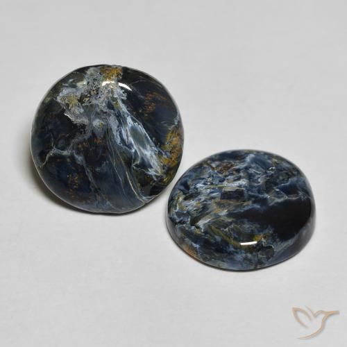 Gemas de Pietersita Multicolor natural de 6.91 ct, Redondo, Opaco