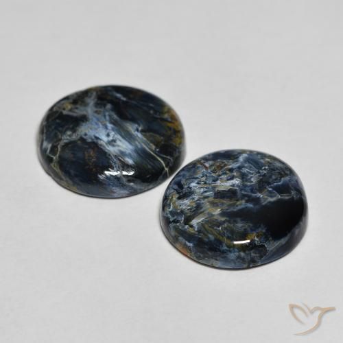 Gemas de Pietersita Multicolor natural de 6.91 ct, Redondo, Opaco