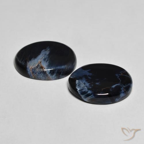Gemas de Pietersita Multicolor natural de 9.73 ct, Ovalada, Opaco