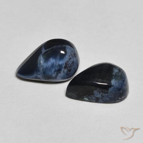 Gemas de Pietersita Multicolor natural de 2.42 ct, En forma de pera, Opaco