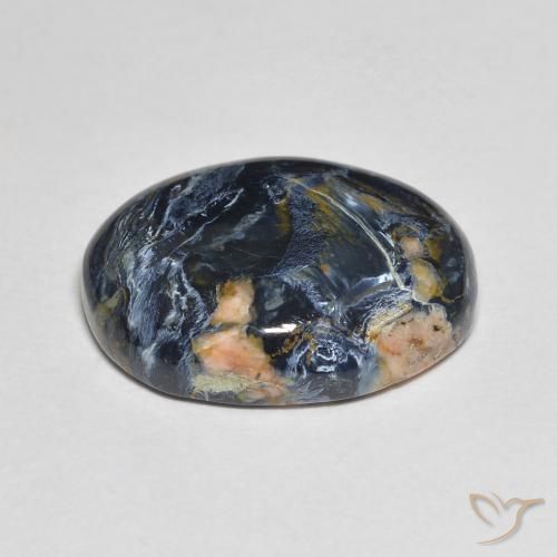 Pietersita Multicolor natural de 6.16 ct, Ovalada, Opaco