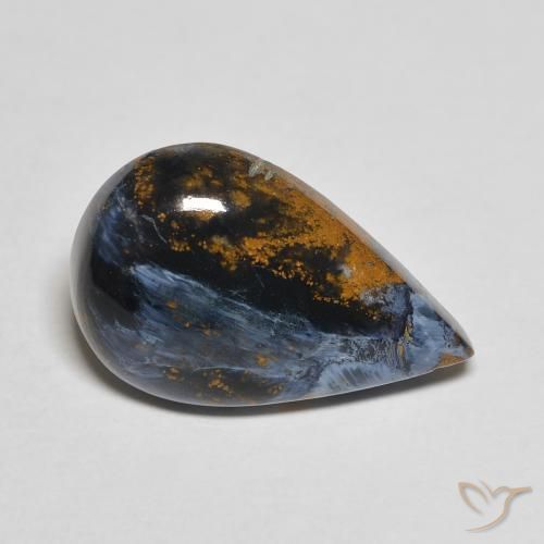 Pietersita Multicolor natural de 5.30 ct, En forma de pera, Opaco