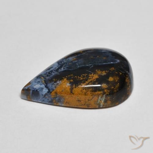 Pietersita Multicolor natural de 5.30 ct, En forma de pera, Opaco