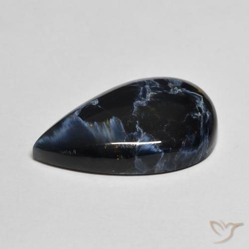 Pietersita Multicolor natural de 8.57 ct, En forma de pera, Opaco