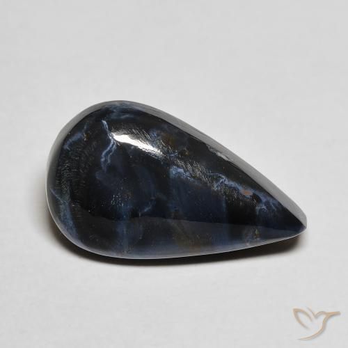 Pietersita Multicolor natural de 4.48 ct, En forma de pera, Opaco