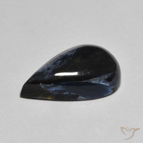 Pietersita Multicolor natural de 4.12 ct, En forma de pera, Opaco