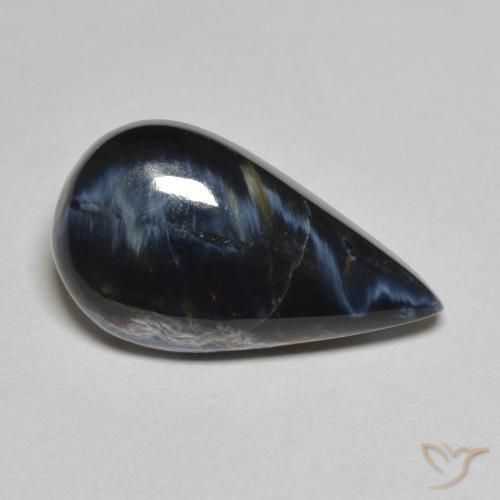 Pietersita Multicolor natural de 5.44 ct, En forma de pera, Opaco