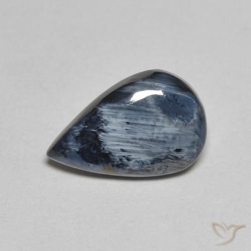 Pietersita Multicolor natural de 1.58 ct, En forma de pera, Opaco