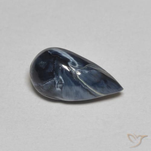 Pietersita Multicolor natural de 0.95 ct, En forma de pera, Opaco