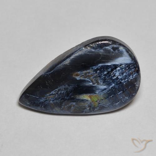 Pietersita Multicolor natural de 4.73 ct, En forma de pera, Opaco