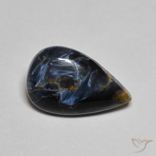 2.85ct Natural Multicolor Pietersita, En forma de pera, Opaco