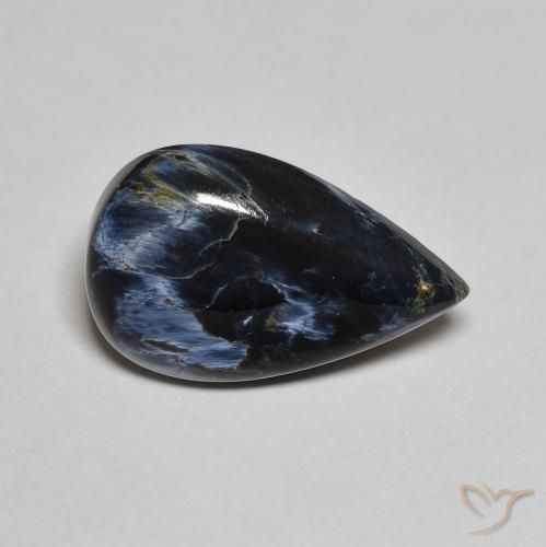 Pietersita Multicolor natural de 3.82 ct, En forma de pera, Opaco