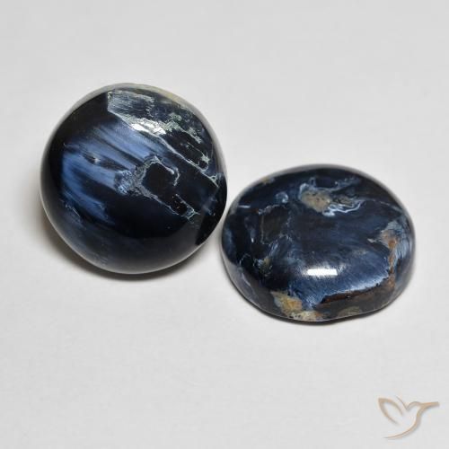 Gemas de Pietersita Multicolor natural de 13.96 ct, Redondo, Opaco