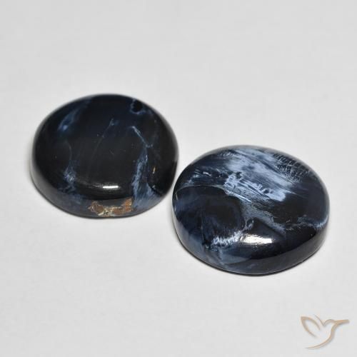 Gemas de Pietersita Multicolor natural de 12.48 ct, Redondo, Opaco