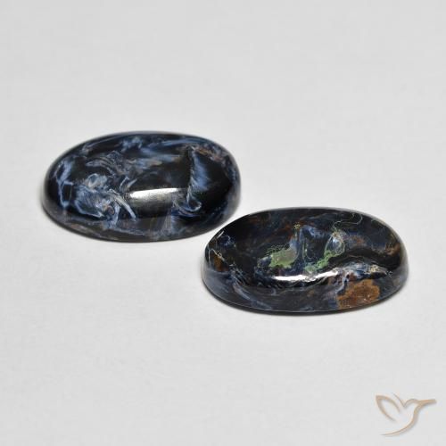 Gemas de Pietersita Multicolor natural de 7.73 ct, Ovalada, Opaco