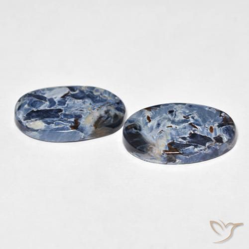 Gemas de Pietersita Multicolor natural de 10.83 ct, Ovalada, Opaco