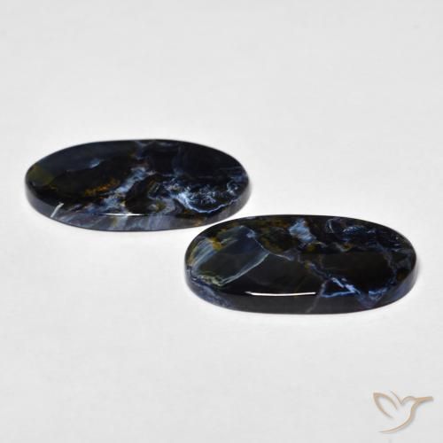 Gemas de Pietersita Multicolor natural de 10.74 ct, Ovalada, Opaco
